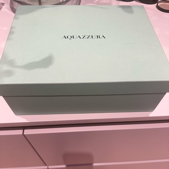 Aquazzura Wild Nights 115 Black Sandals with Gold Heels - New in Box - Size 39 - Picture 11 of 15